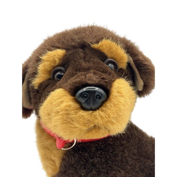 Vtg Paul Import Puppy Dog Plush 9" Hamburg Germany Stuffed Animal 2-Tone Brown - Picture 4 of 16